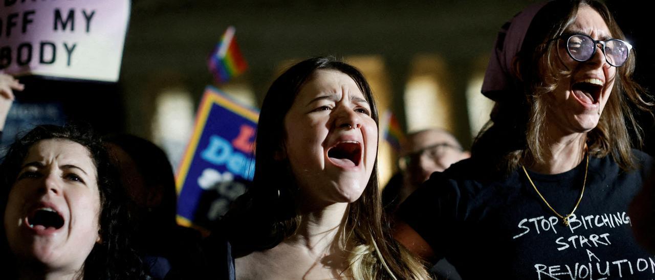 Manifestación en favor del aborto en Washington.