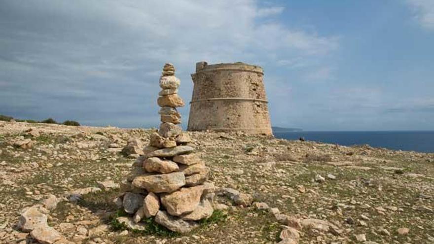 Amontonamiento de piedras en Formentera.