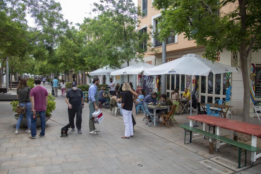 Santa Catalina a medio gas en el primer día festivo desde la apertura de terrazas