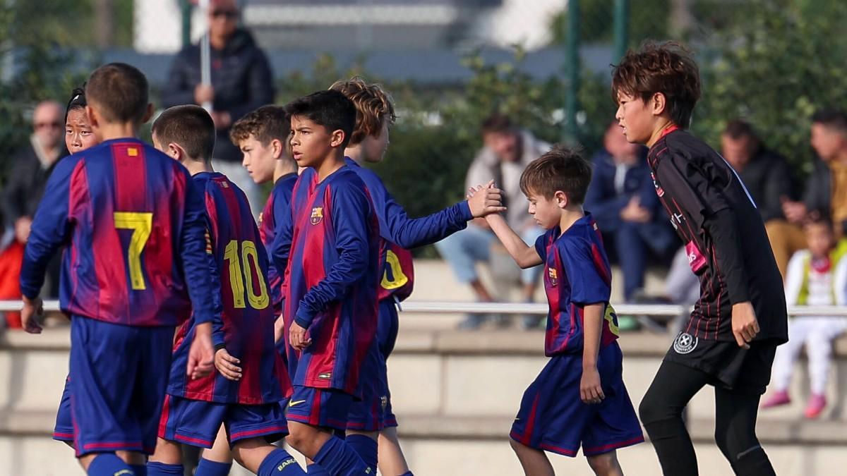 Los jugadores del Sub-12 no se cansan de marcar goles