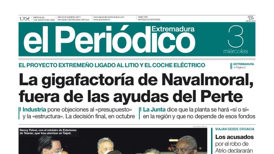 Consulta la portada correspondiente al día 3 de agosto del 2022