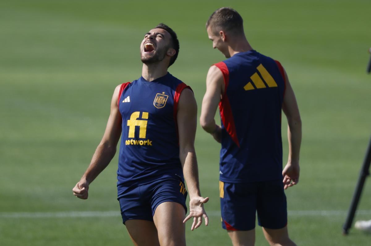 Entrenamiento de la selección española