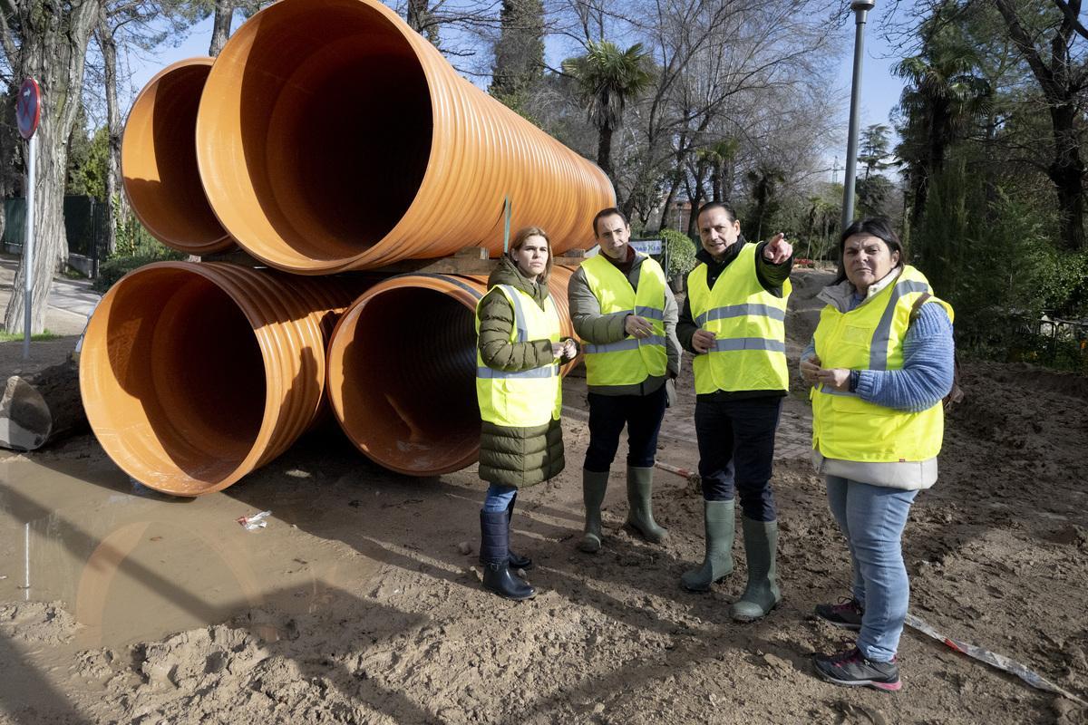 Judith Piquet ha visitado los trabajos de la renovación del colector de Vía Complutense