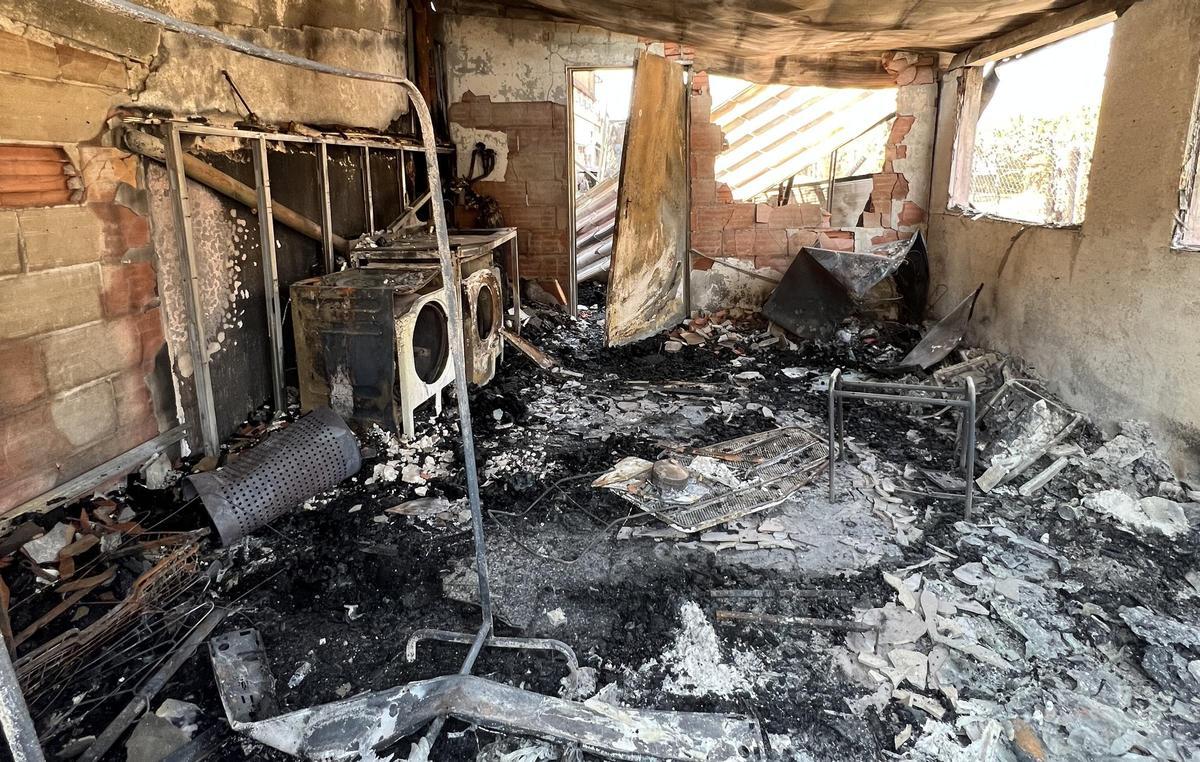 La casa dels sogres de Clara Oliveres després de l'incendi