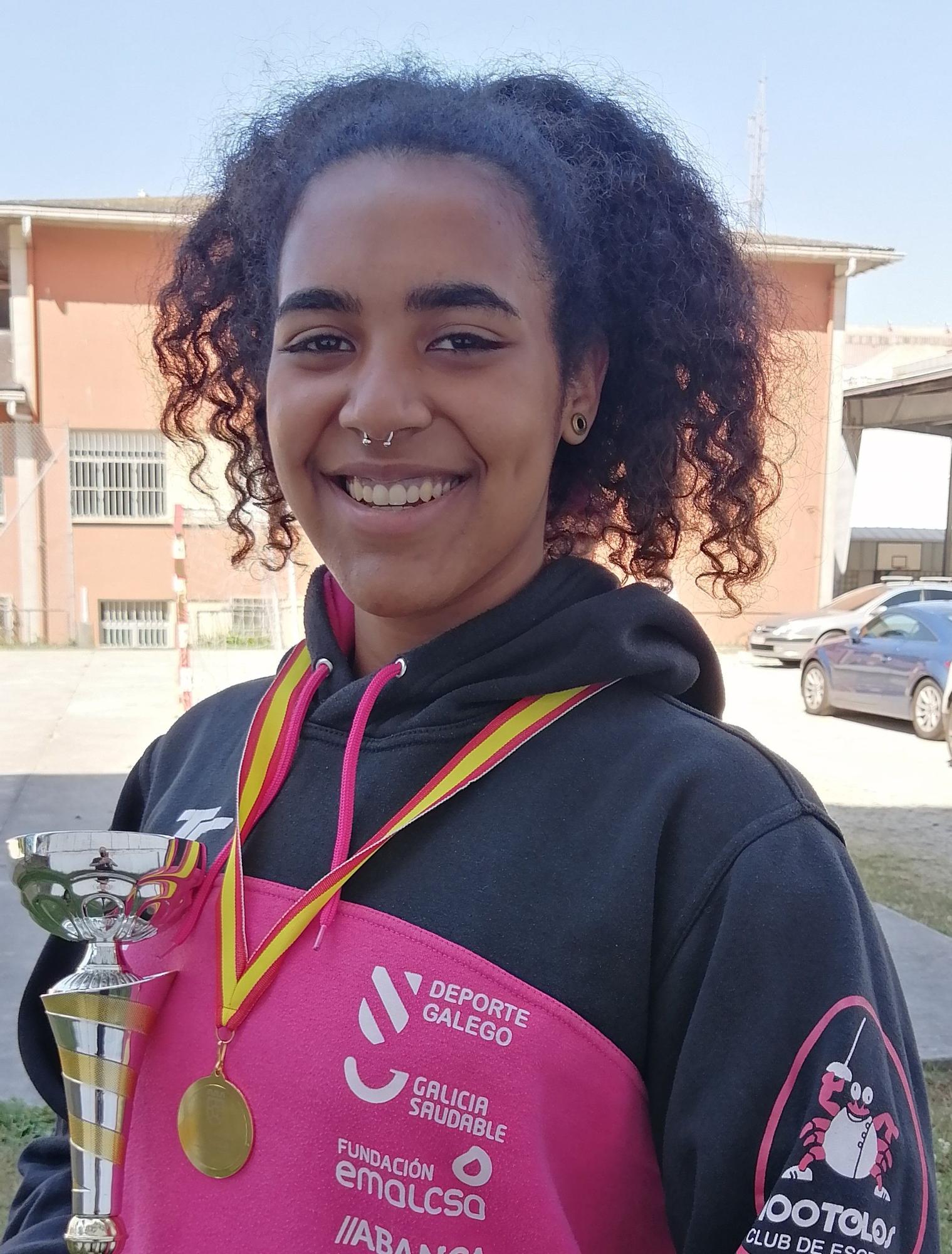 Nahir López, del 100tolos, campeona de España.