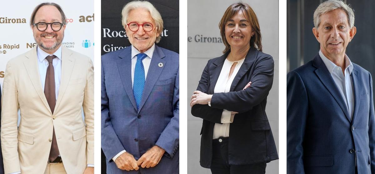 Alguns dels participants a la jornada. D’esquerra a dreta, Àlex Sáez, Josep Sánchez Llibre, Sílvia Paneque i Francesc Fajula.