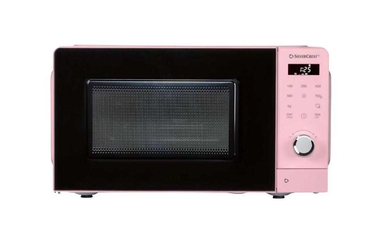 Microondas rosa.
