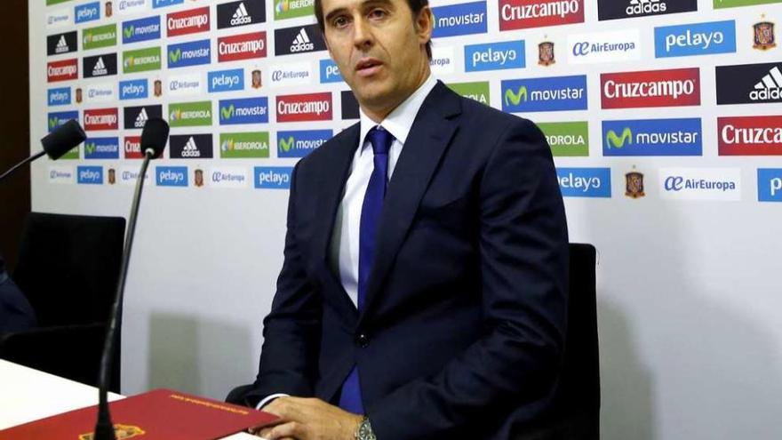 Lopetegui, antes de dar su primera lista como seleccionador. // Efe