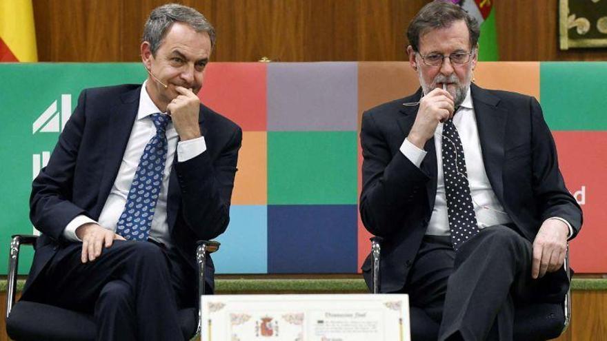 Zapatero y Rajoy defienden la vigencia de la Constitución