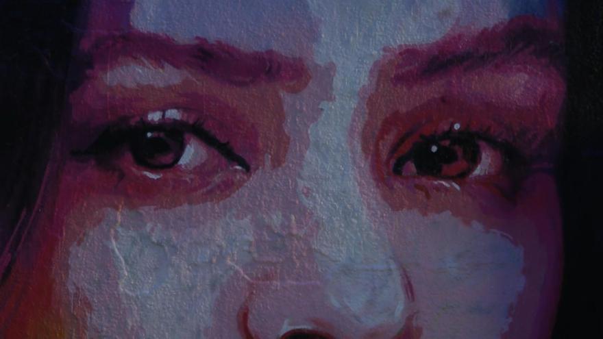 Mural de Rosalía en el barrio de Gràcia