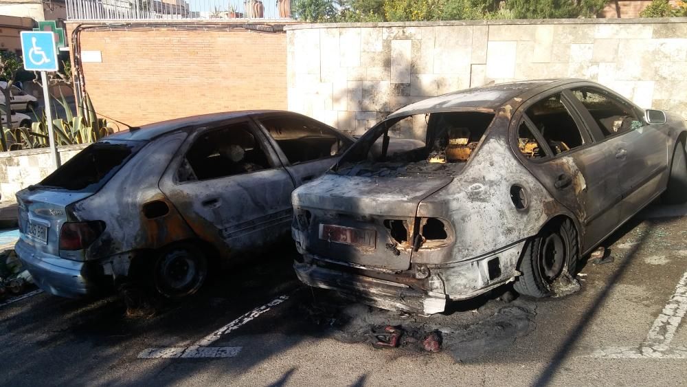 Alarma veïnal per la crema de cotxes a Figueres