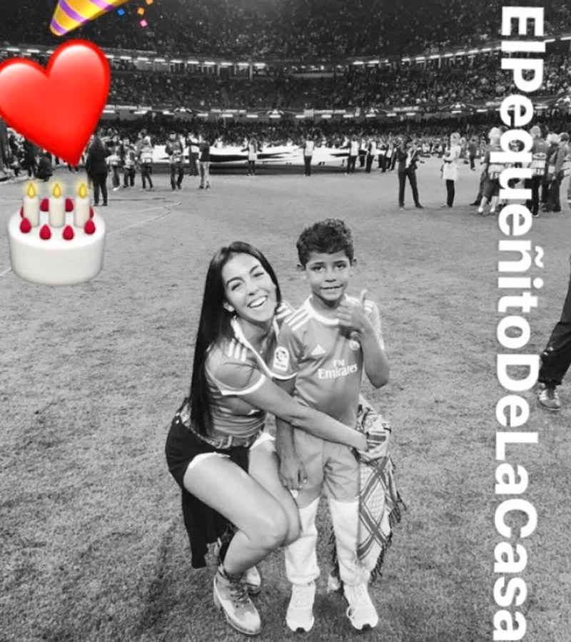 Georgina Rodríguez felicita al hijo de Cristiano Ronaldo