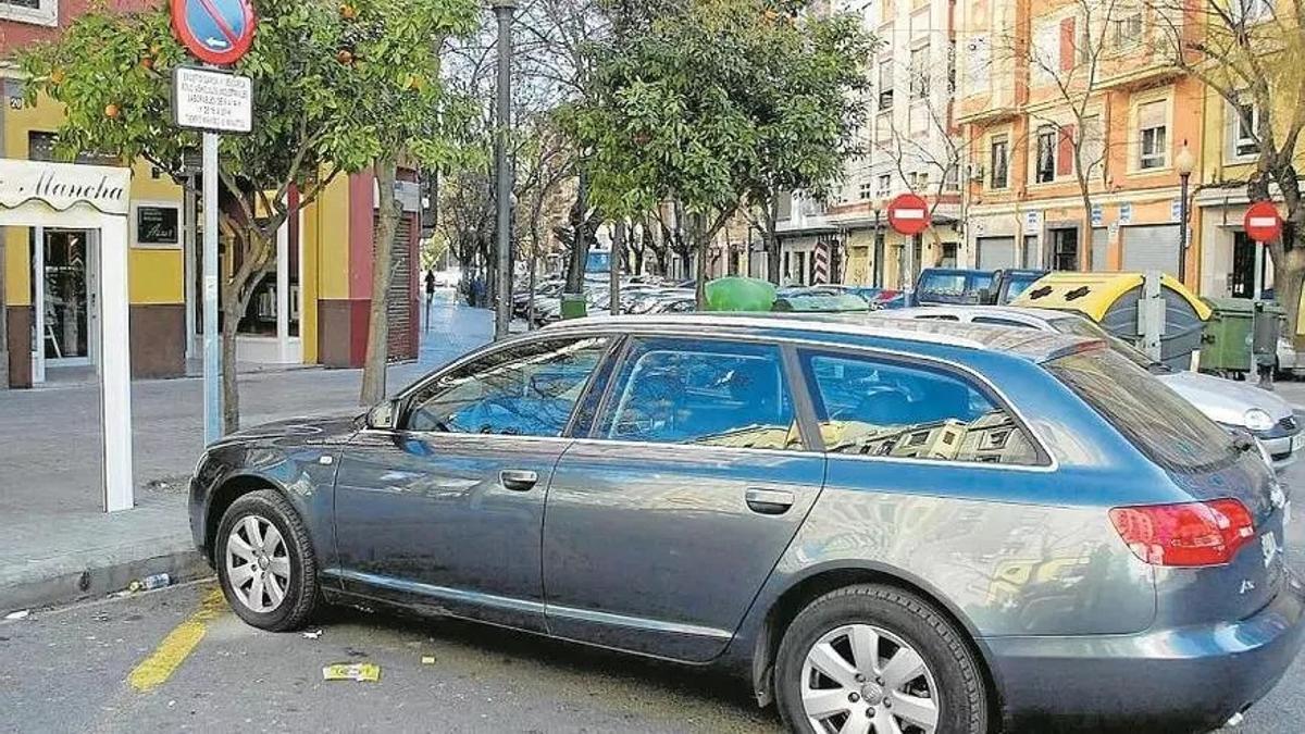 Una zona de carga y descarga de València