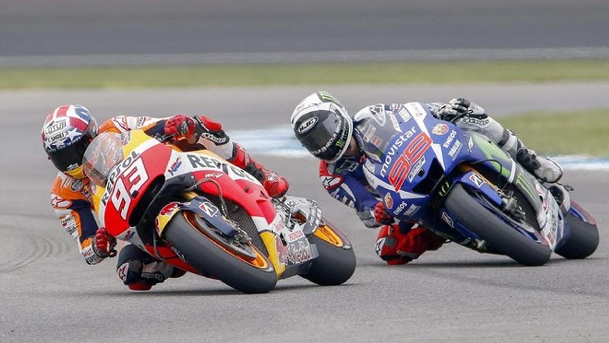 Márquez y Pedrosa, en acción