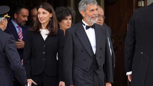  La Ministra de Justicia Pilar Llop y Carlos Lesmes después del acto de apertura del Año Judicial. 