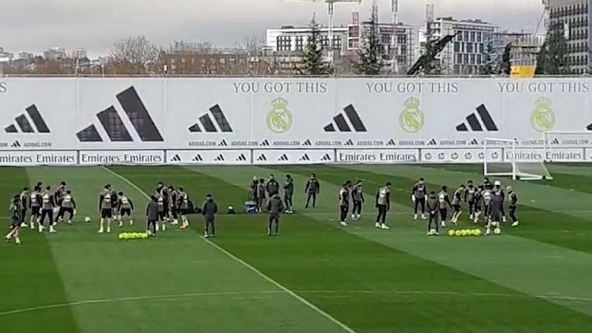 Último entrenamiento del Real Madrid antes de medirse al Villarreal