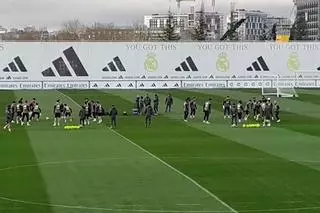 Último entrenamiento del Madrid antes del Villarreal con dos regresos