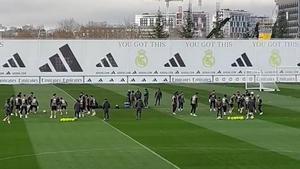 Último entrenamiento del Real Madrid antes de medirse al Villarreal