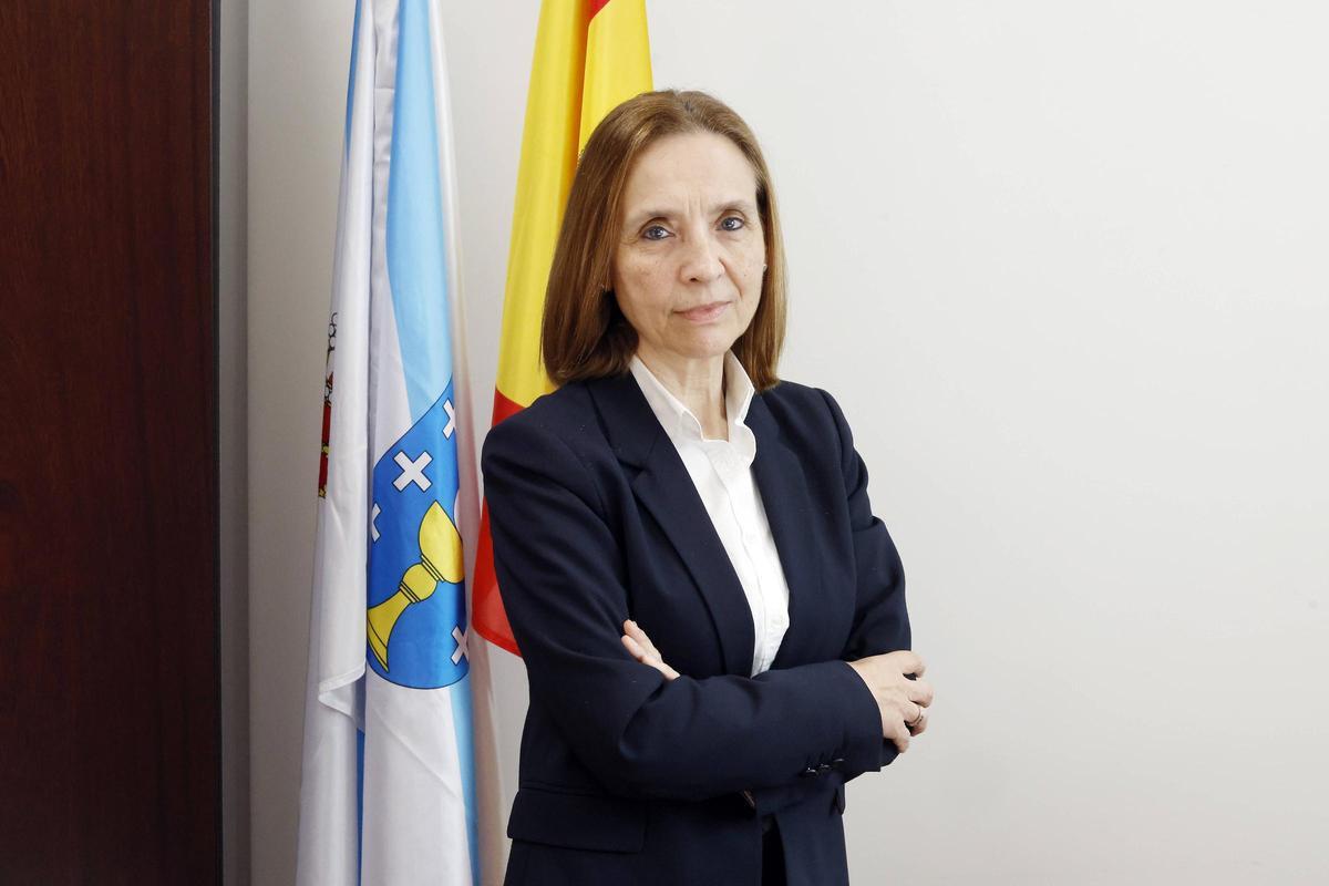 La magistrada María del Carmen Campos, titular del juzgado de Instrucción nº 7 de Vigo, en su despacho.