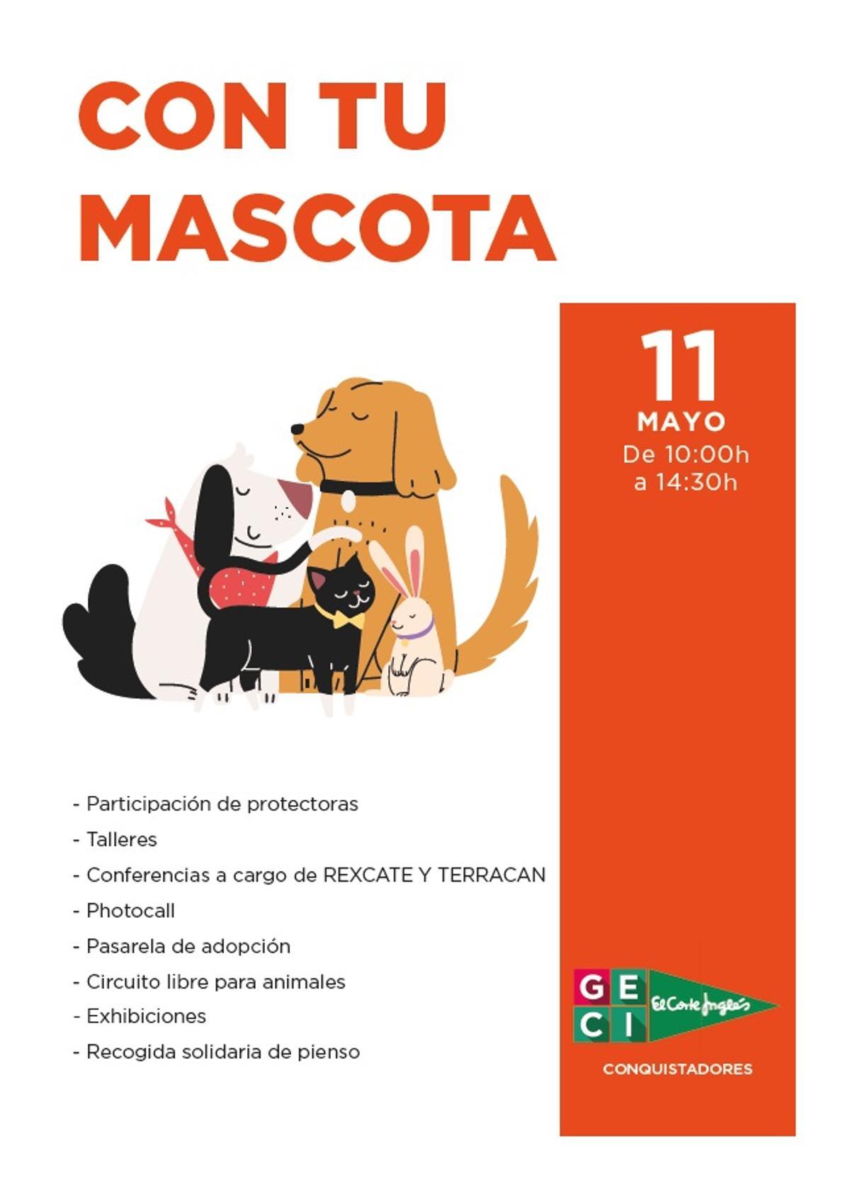 Cartel anunciador de 'Con tu mascota'