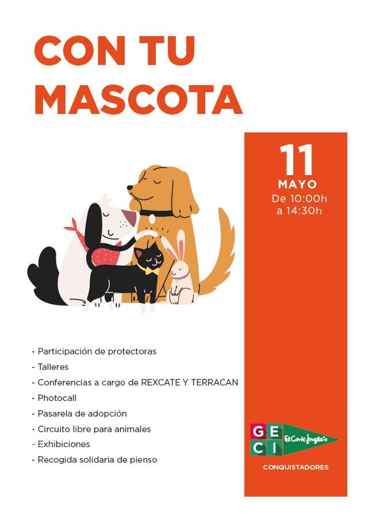 Cartel anunciador de 'Con tu mascota'