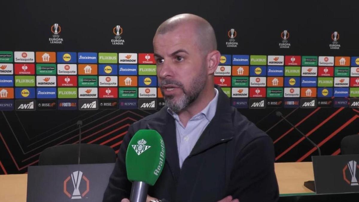Manu Fajardo, director deportivo del Betis, en la previa del Panathinaikos-Betis