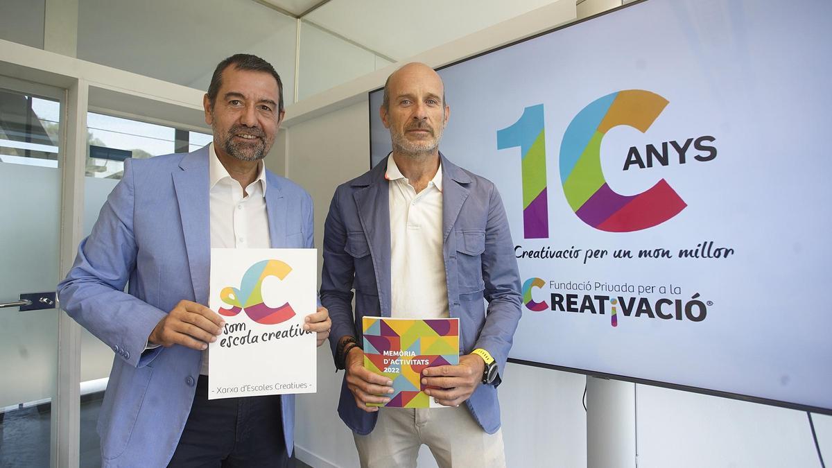 El president de la Fundació per a la Creativació, Pep Garcia, i el director, Miquel Àngel Oliva.