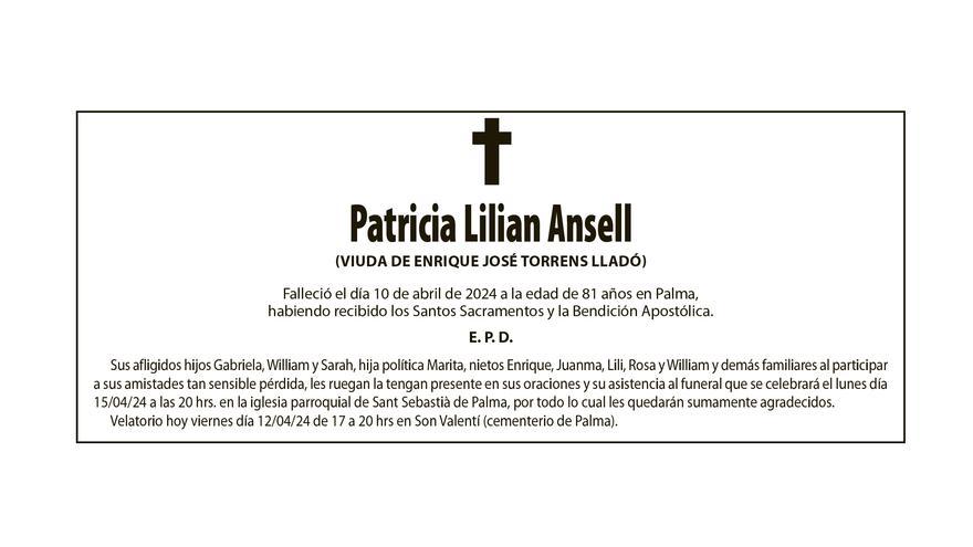 Patricia Lilian Ansell