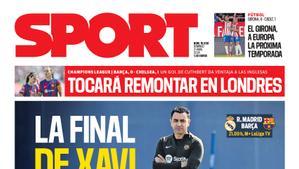 La portada de SPORT de hoy, domingo 21 de abril de 2024