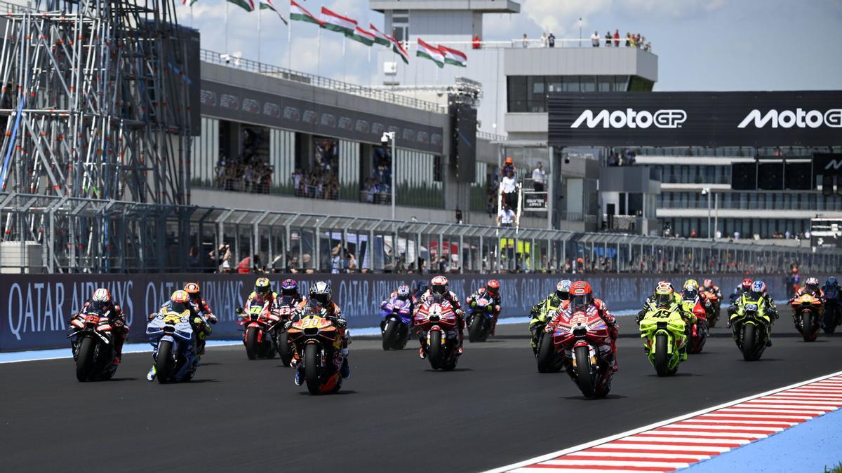 El español Marc Márquez (93), durante la disputa de la prueba de MotoGP del Gran Premio de Hungría, este domingo en el circuito de Balaton Park. EFE/Boglarka Bodnar *Prohibido su uso en Hungría*. PROHIBIDO SU USO EN HUNGRÍA