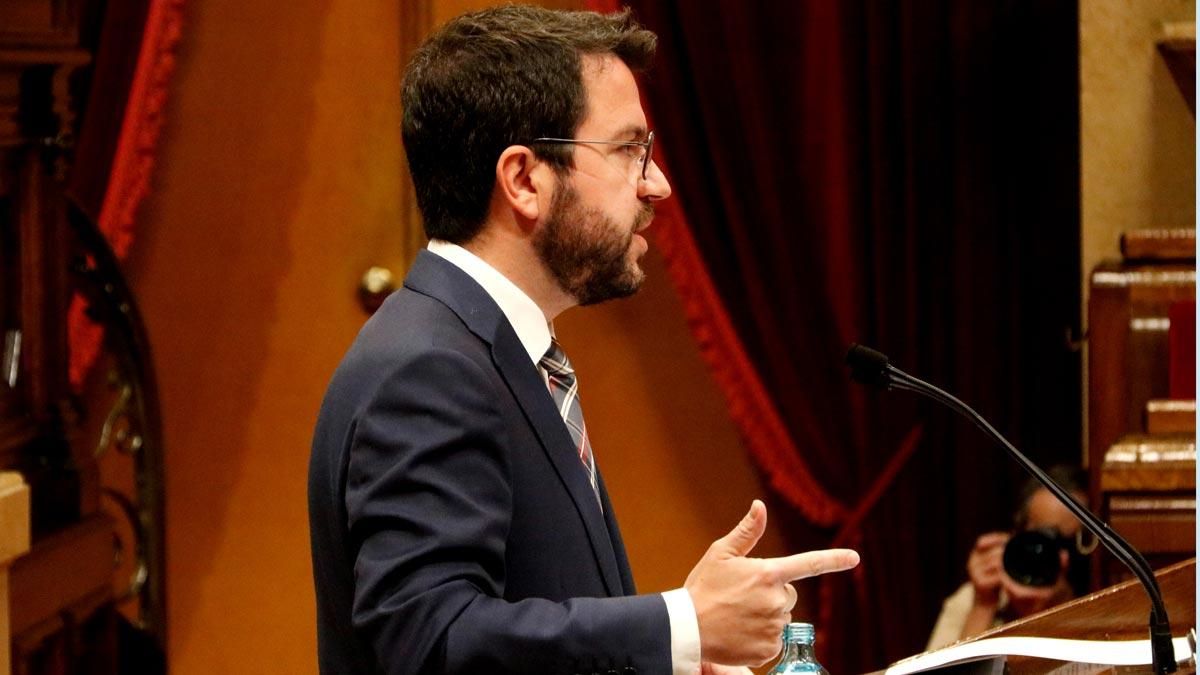 Pere Aragonès, en el Parlament