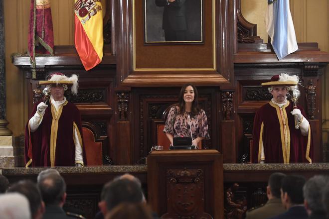 Recepción de Navidad en María Pita