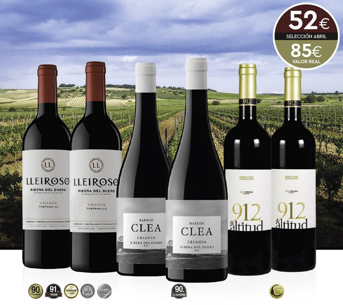 Lleiroso, Clea y 912, los tres vinos ofrecidos por Casa Gourmet.