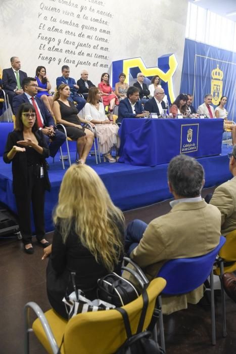 CANARIA. CABILDO INSULAR. LAS PALMAS DE GRAN CANARIA. Firma del pacto de Gobierno del Cabildo de Gran Canaria y presentación de las líneas estratégicas de trabajo. Fotos: Juan Castro  | 26/07/2019 | Fotógrafo: Juan Carlos Castro