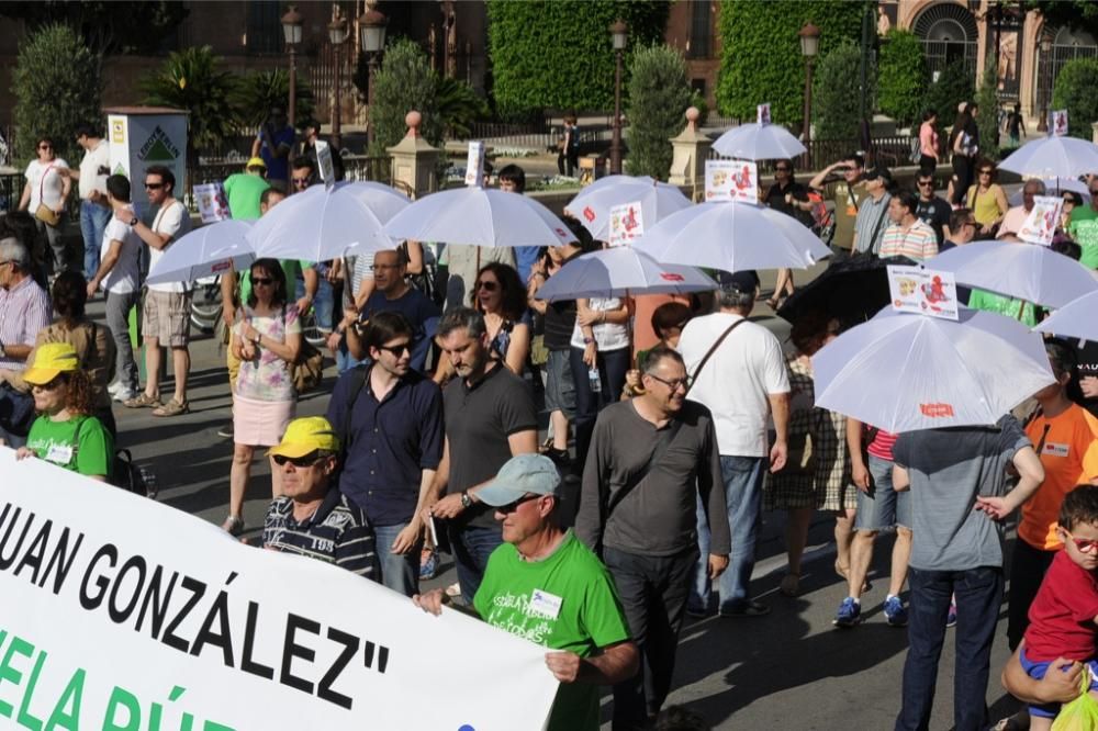 La protesta de educación en Murcia, en imágenes