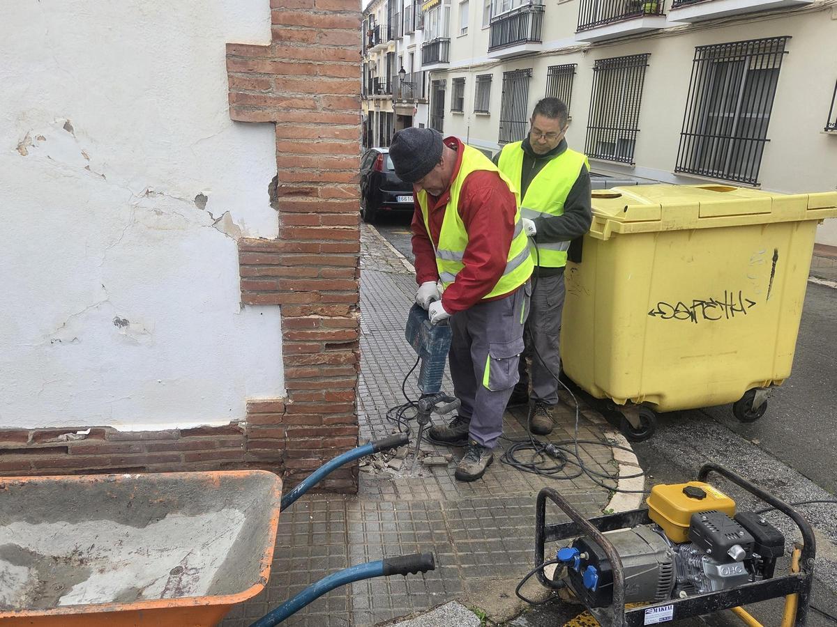 Obras de reurbanización de la calle Aguardenteros