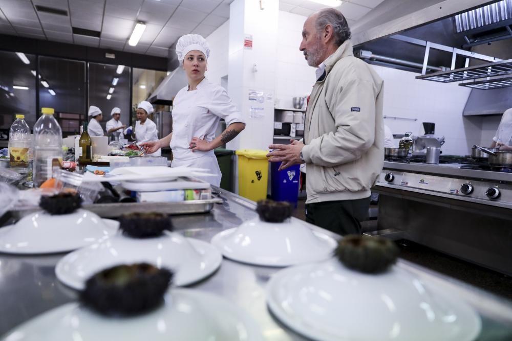 Oricios de alta cocina en la Escuela de Hostelería