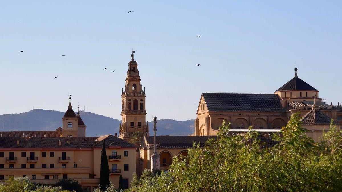 Cielo despejado sobre la Mezquita-Catedral de Córdoba.