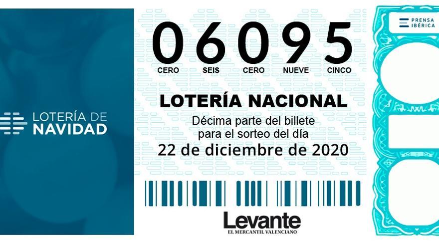 El segundo premio de la Lotería de Navidad ha sido para el 06095 y ha dejado 56,25 millones de euros en Gandia y 1,25 en Manises.