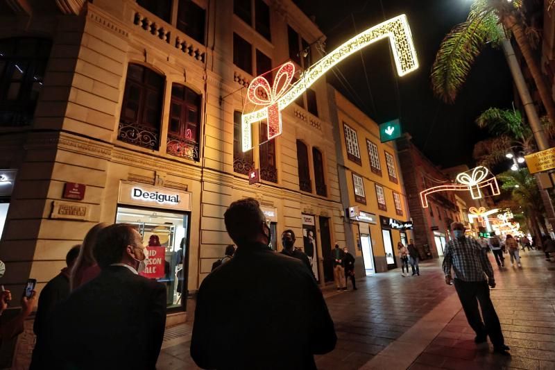 Prueba de la iluminación de Navidad de Santa Cruz