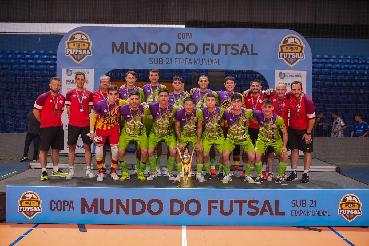 El Mallorca Palma Futsal celebra el tercer puesto en la Copa del Mundo Sub21.
