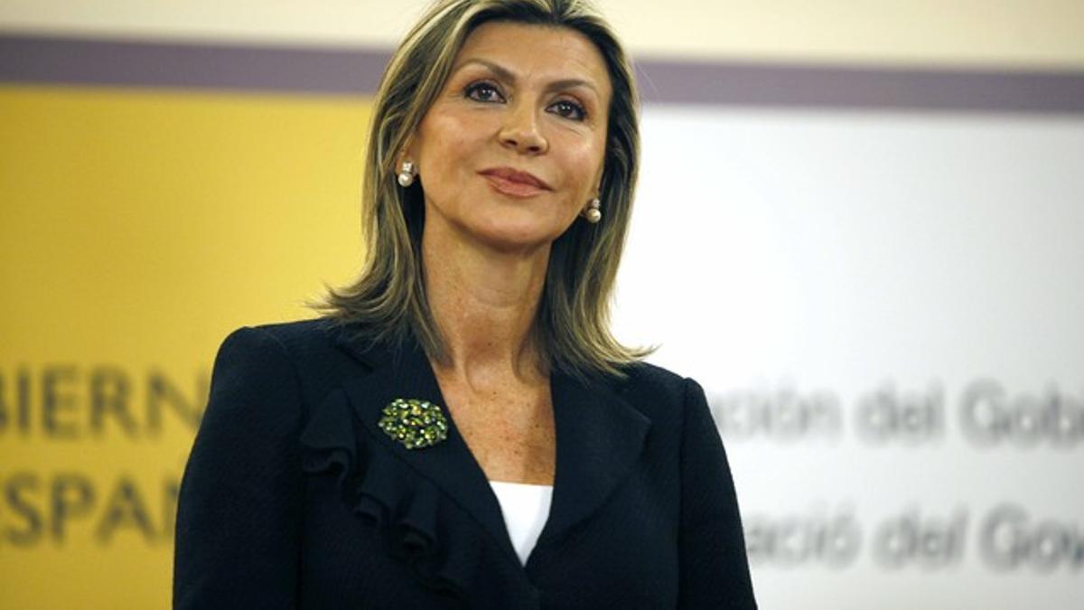 La delegada del Gobierno en Catalunya, María de los Llanos de Luna, durante la toma de posesión del cargo, el pasado 2 de enero.