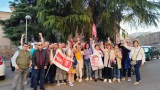 Concentración del PSOE en apoyo a Sánchez