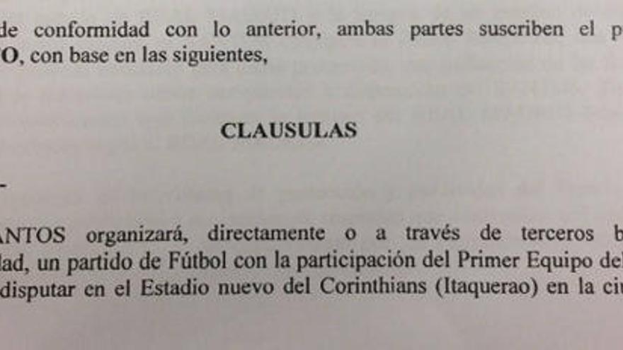 Un extracto de su supuesto contrato con el Real Madrid.