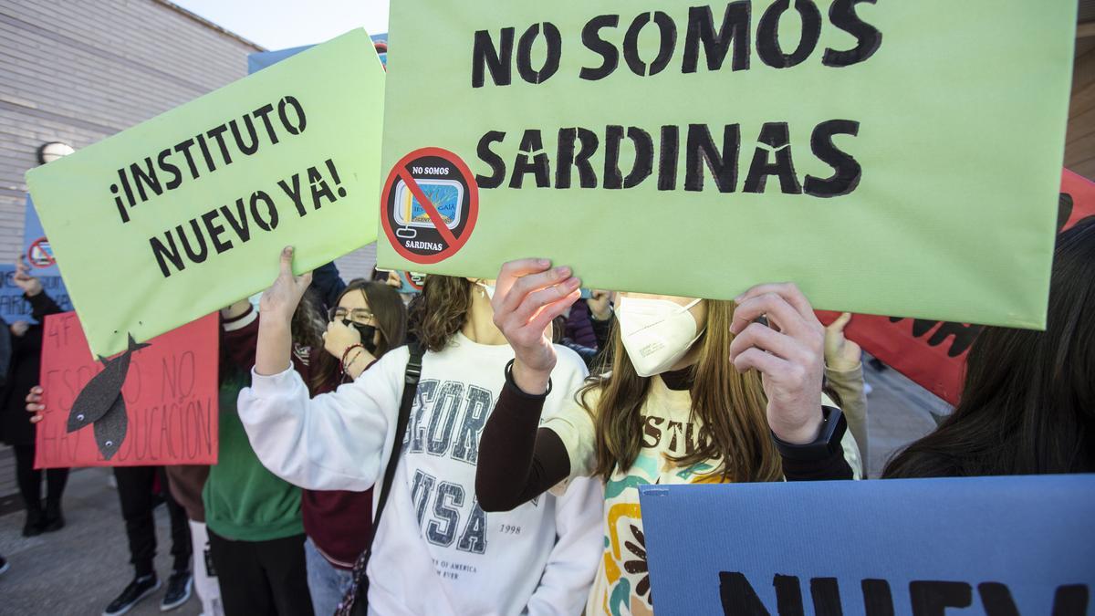 Protesta por la saturación de los institutos de San Vicente