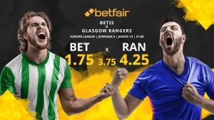 Real Betis Balompié vs. Rangers FC: horario, TV, estadísticas, clasificación y pronósticos