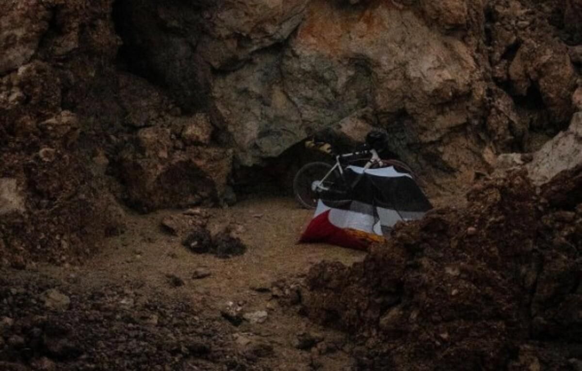 One of the corners on Teide where this tourist camped