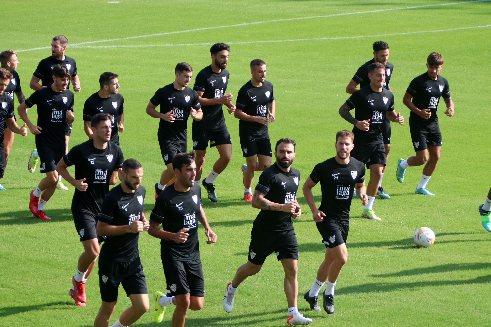 Entrenamiento a puerta abierta del Málaga CF