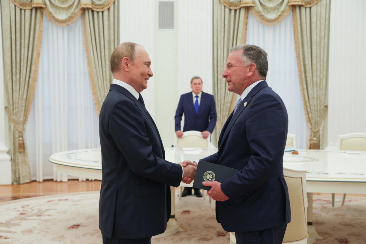 El presidente de Rusia, Vladimir Putin, durante la visita del enviado especial de EEUU, Steve Witkoff, en el Kremlin.