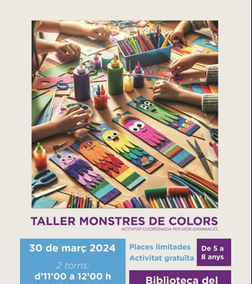 Libro y lectura: Taller de monstres de colors